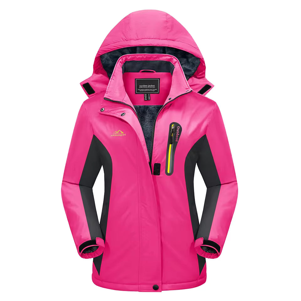 3-in-1 Waterproof Winter Coat, Fleece Lined,Two-Piece Suit, Hooded Ski & Hiking Jacket