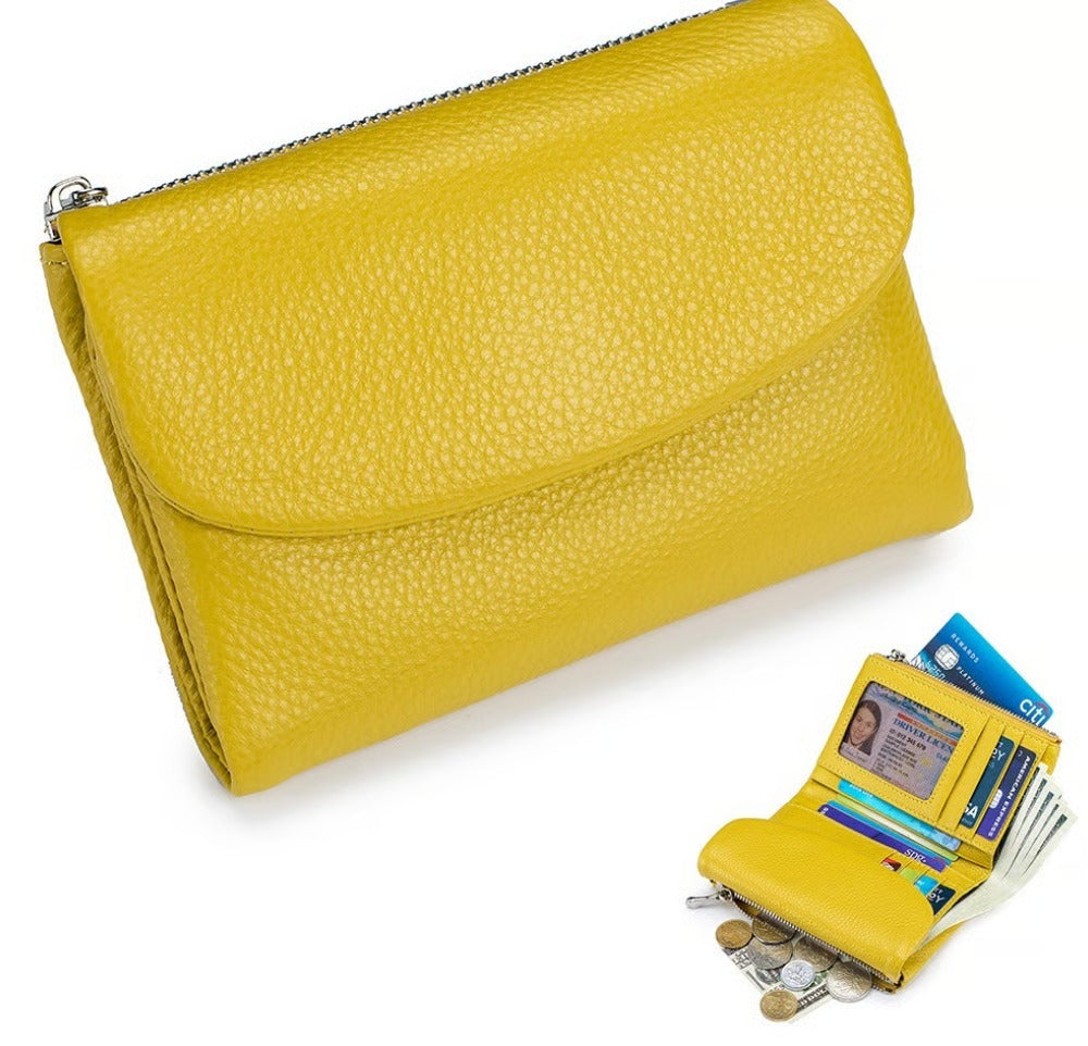 🔥⏰Unisex Pebble Real Leather RFID Wallet🔥