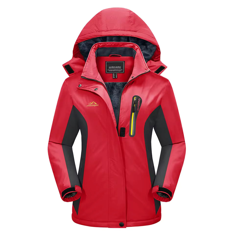 3-in-1 Waterproof Winter Coat, Fleece Lined,Two-Piece Suit, Hooded Ski & Hiking Jacket