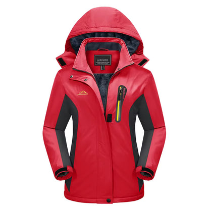 3-in-1 Waterproof Winter Coat, Fleece Lined,Two-Piece Suit, Hooded Ski & Hiking Jacket