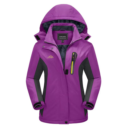 3-in-1 Waterproof Winter Coat, Fleece Lined,Two-Piece Suit, Hooded Ski & Hiking Jacket