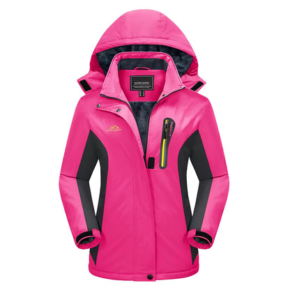 3-in-1 Waterproof Winter Coat, Fleece Lined,Two-Piece Suit, Hooded Ski & Hiking Jacket